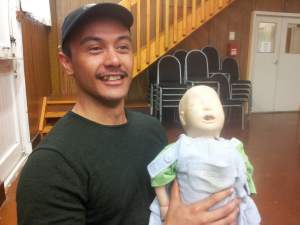 Leading Hand, Javahn Kennedy, attending St John First Aid Training